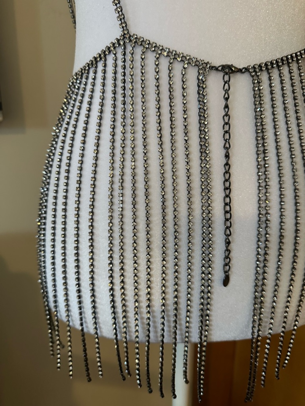 Zara Rhinstone Beaded Fringe Top - Picture 7 of 8